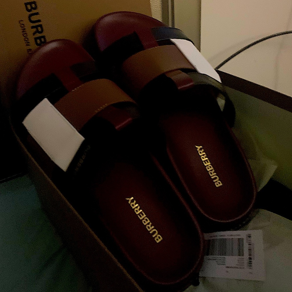Multi-color Burberry Slides/sandals